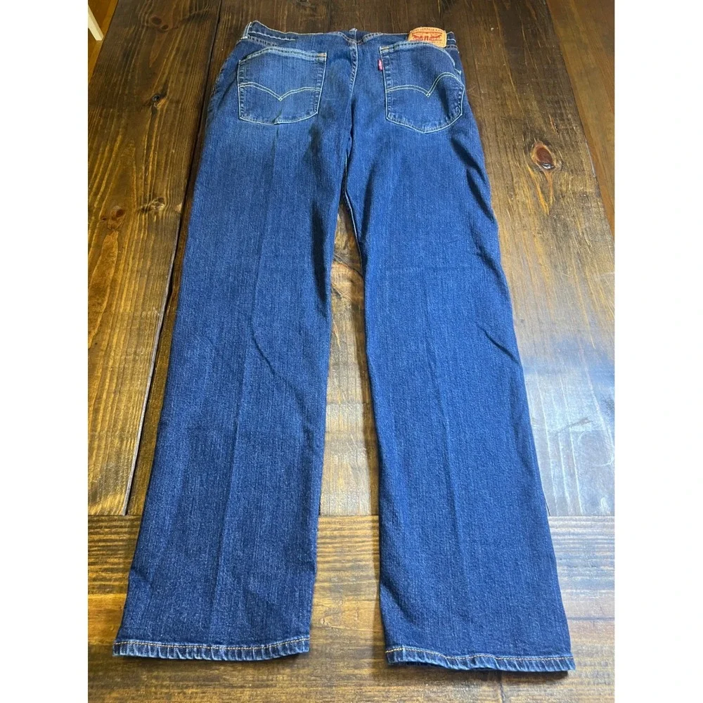 Levis 505 Regular Fit Straight Leg Mens Jeans Dark‎ Wash Indigo W36 L34